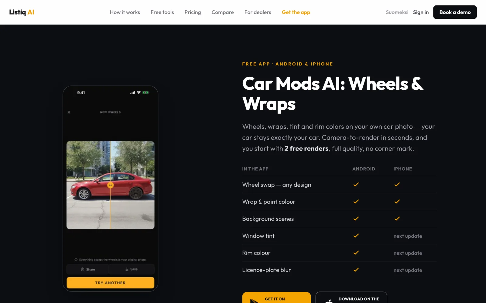 Listiq AI verkossa: Car Mods AI -sovelluksen esittely